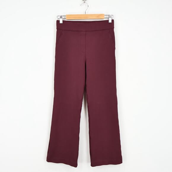 SPANX Supersmooth PerfectFit Ponte Kick Flare Pant Maroon Burgundy Size Small - Picture 1 of 7